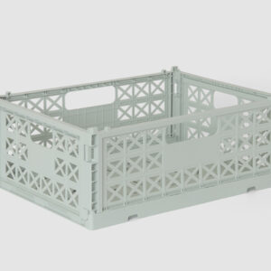 Gergerland Superior Collapsible Crate - Size 2 - Vintage Green - 6 pieces Bundle