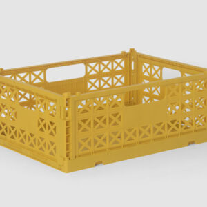 Gergerland Superior Collapsible Crate - Size 2 - Honey Mustard - 6 pieces Bundle