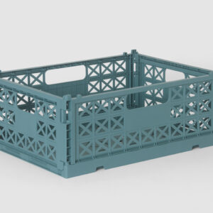 Gergerland Superior Collapsible Crate - Size 2 - Ocean Green - 6 pieces Bundle