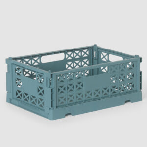 Gergerland Superior Collapsible Crate - Size 1 - Ocean Green - 6 pieces Bundle