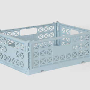 Gergerland Superior Collapsible Crate - Size 2 - Lake Blue - 6 pieces Bundle