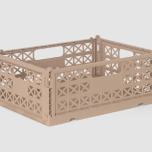 Gergerland Superior Collapsible Crate - Size 2 - Warm Taupe - 6 pieces Bundle