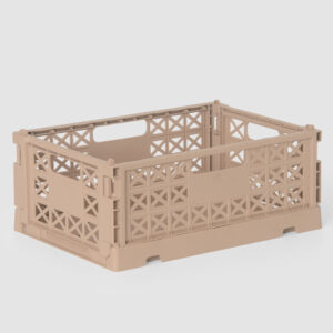 Gergerland Superior Collapsible Crate - Size 1 - Warm Taupe - 6 pieces Bundle