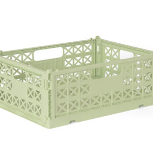 Gergerland Superior Collapsible Crate - Size 2 - Lime Cream - 6 pieces Bundle