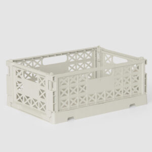 Gergerland Superior Collapsible Crate - Size 1 - Light Gray - 6 pieces Bundle